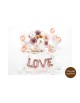 Balón "Love" - ružové zlato - 140x35 cm